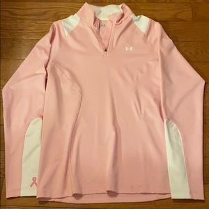 Under Armor Pink Breast Cancer quarter zip
